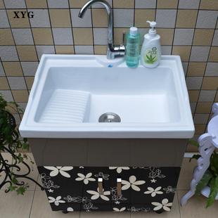 浴室柜洗衣池洗衣盆带搓衣板陶瓷厂家直销 优质不锈钢阳台洗衣柜浴室